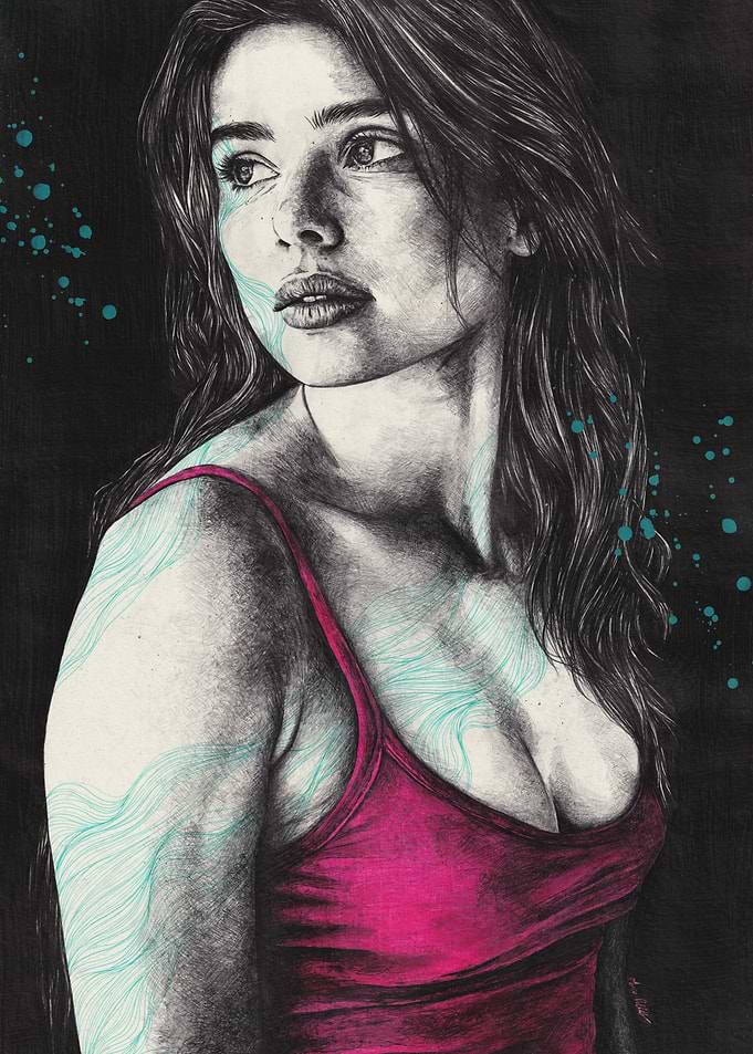 Beautiful Girl in Magenta