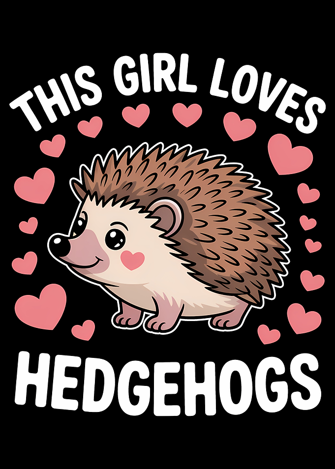 This Girl Loves Hedgehogs Graphic