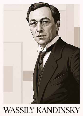 Wassily Kandinsky Portrait Illustration