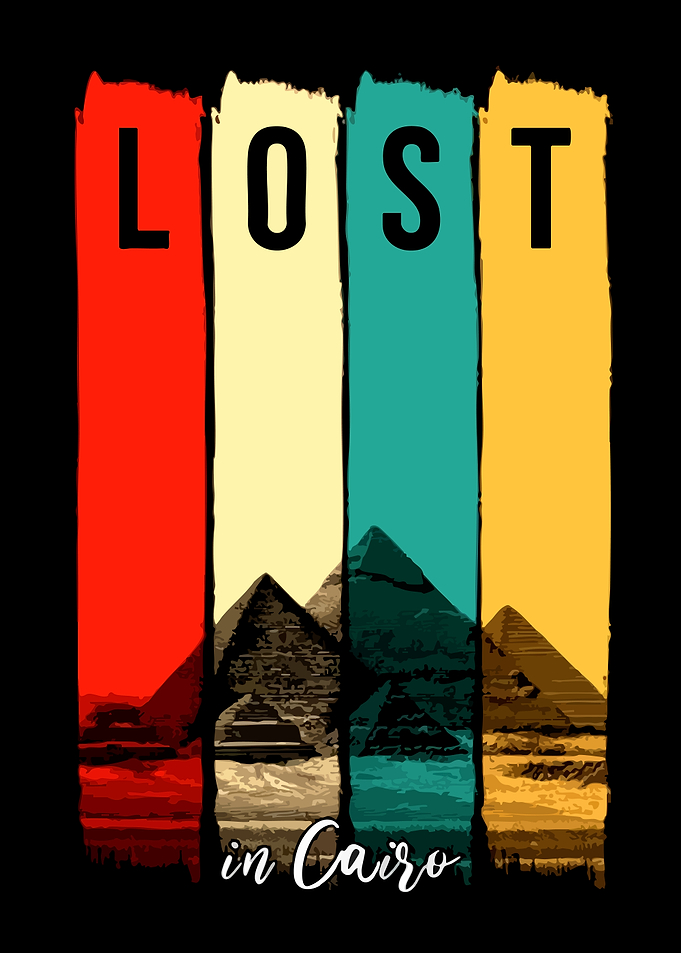 Lost in Cairo Vintage Pyramid Graphic