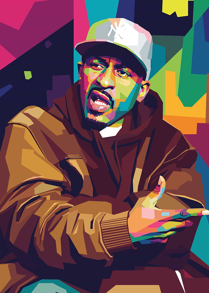 WPAP Pop Art Portrait of Rakim