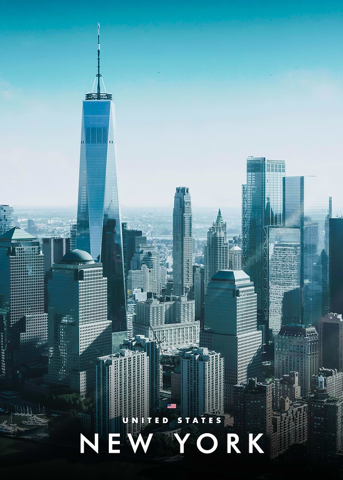One World Trade Center Skyline Poster