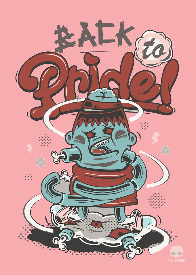 Back to Pride Frankenstein Monster Illustration