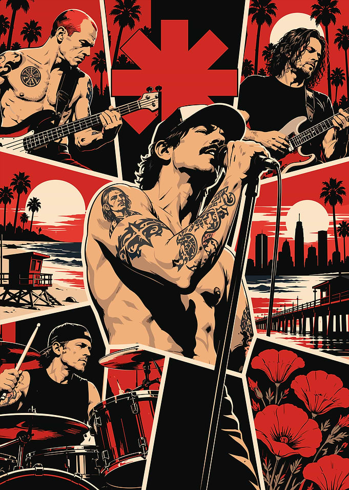 Red Hot Chili Peppers Band Poster