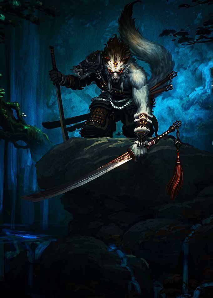 Sun Wukong Warrior with Sword
