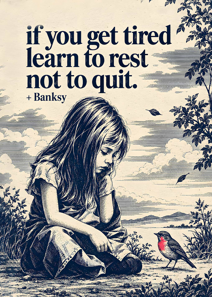 Vintage Reflection Quote Art