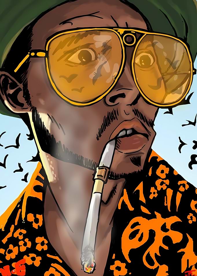 Raoul Duke Fear and Loathing Portrait
