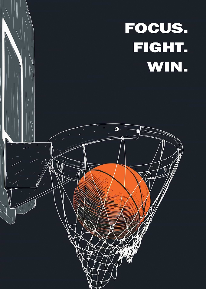 Basketball Focus Fight Win Poster