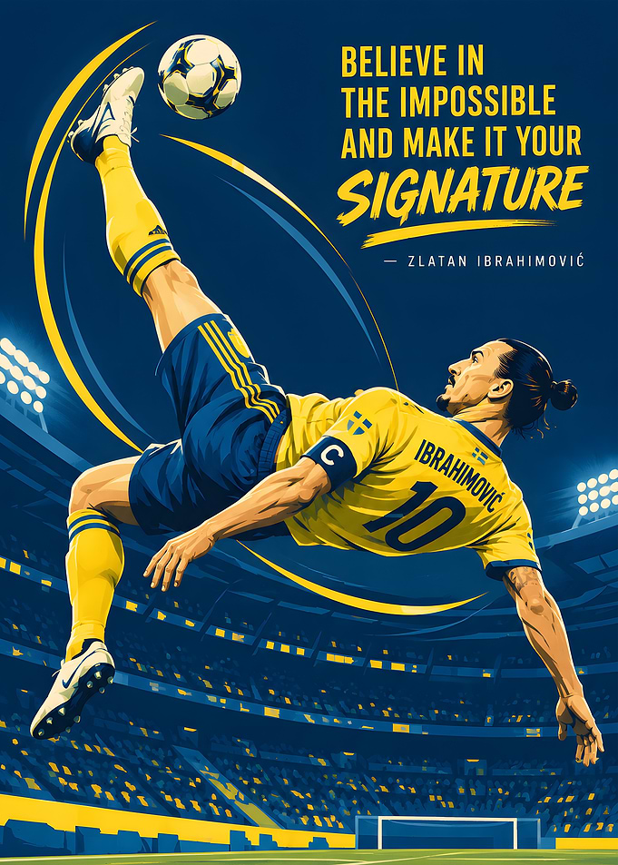 Zlatan Ibrahimovic Bicycle Kick Poster