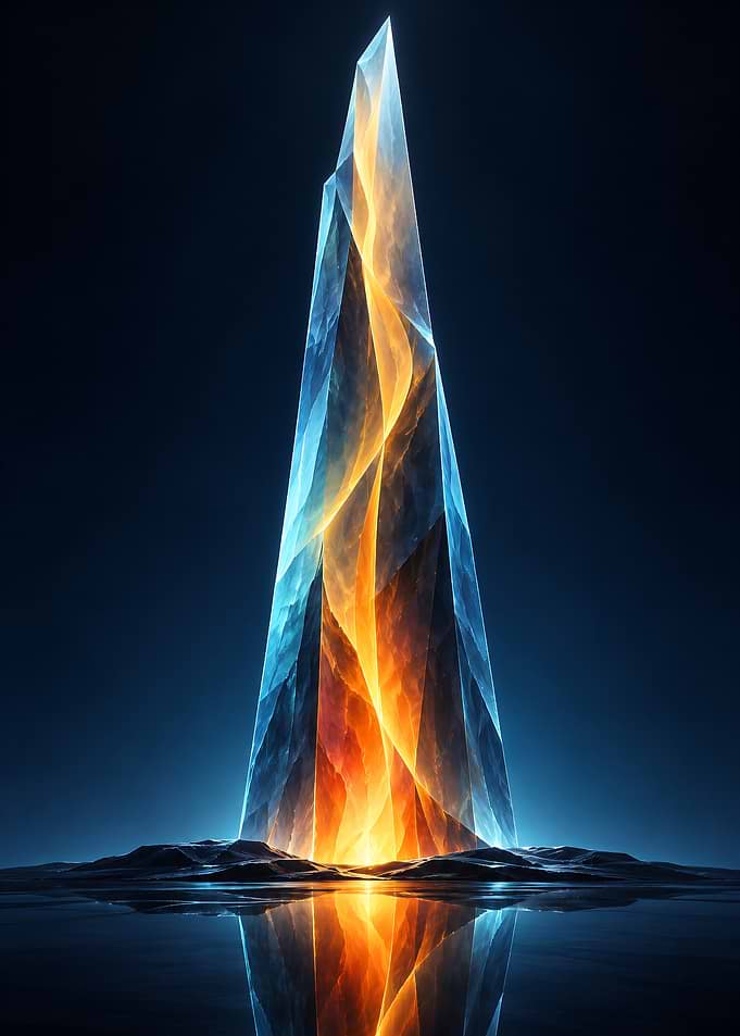 Glowing Crystal Monolith