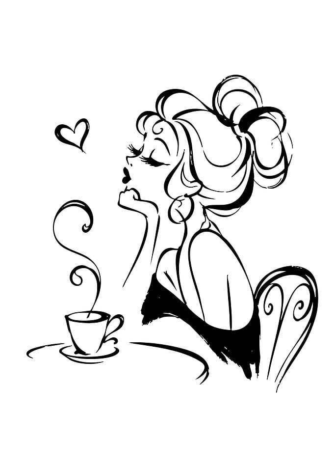Elegant Woman Enjoying Morning Coffee