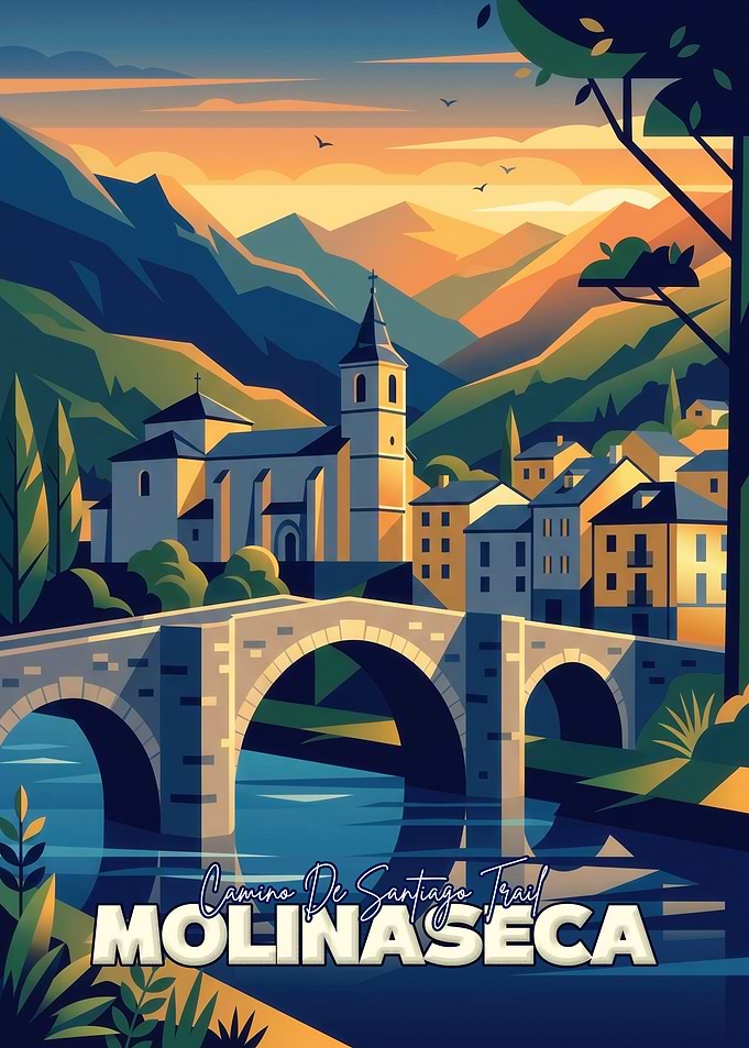 Molinaseca Camino de Santiago Travel Poster