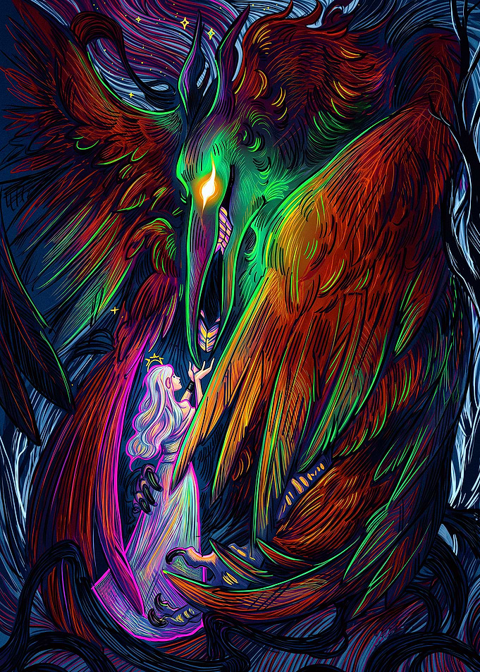 Slay The Princess and Giant Bird Creature