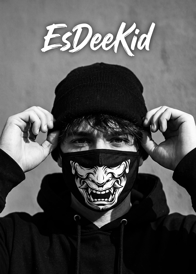 EsDeeKid Oni Mask Hoodie Portrait