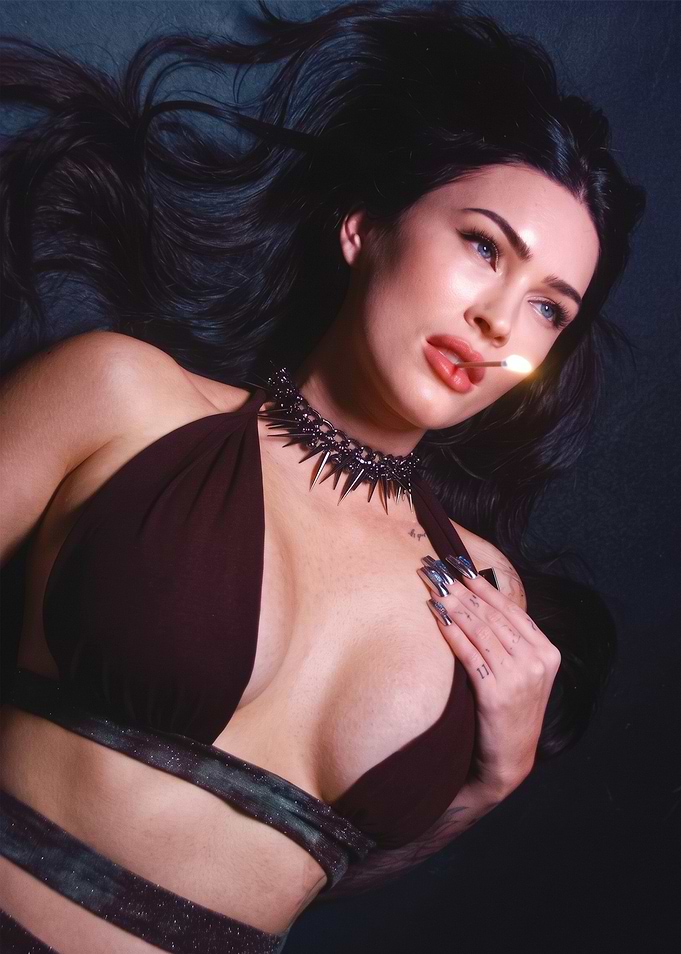 Megan Fox with Lit Match