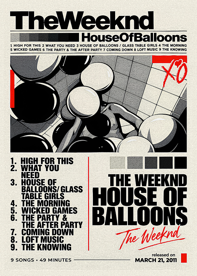 The Weeknd House of Balloons Poster
