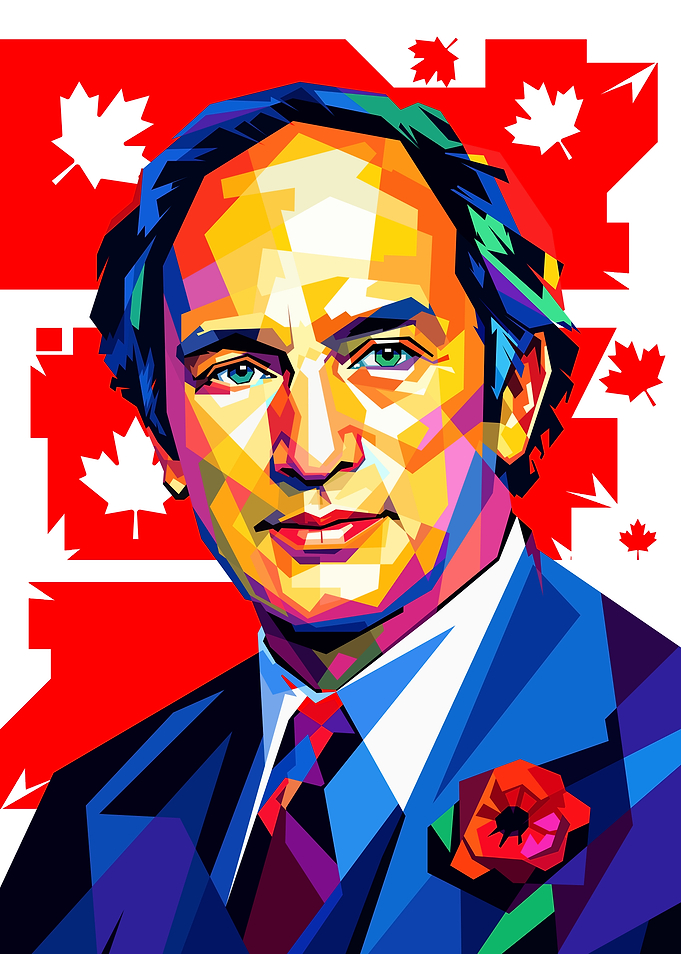 Pierre Elliott Trudeau Pop Art Portrait