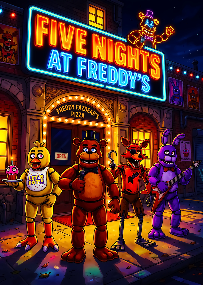 Five Nights at Freddy's Pizza Poster