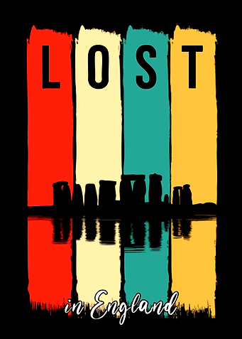 Lost in England Stonehenge Retro Graphic