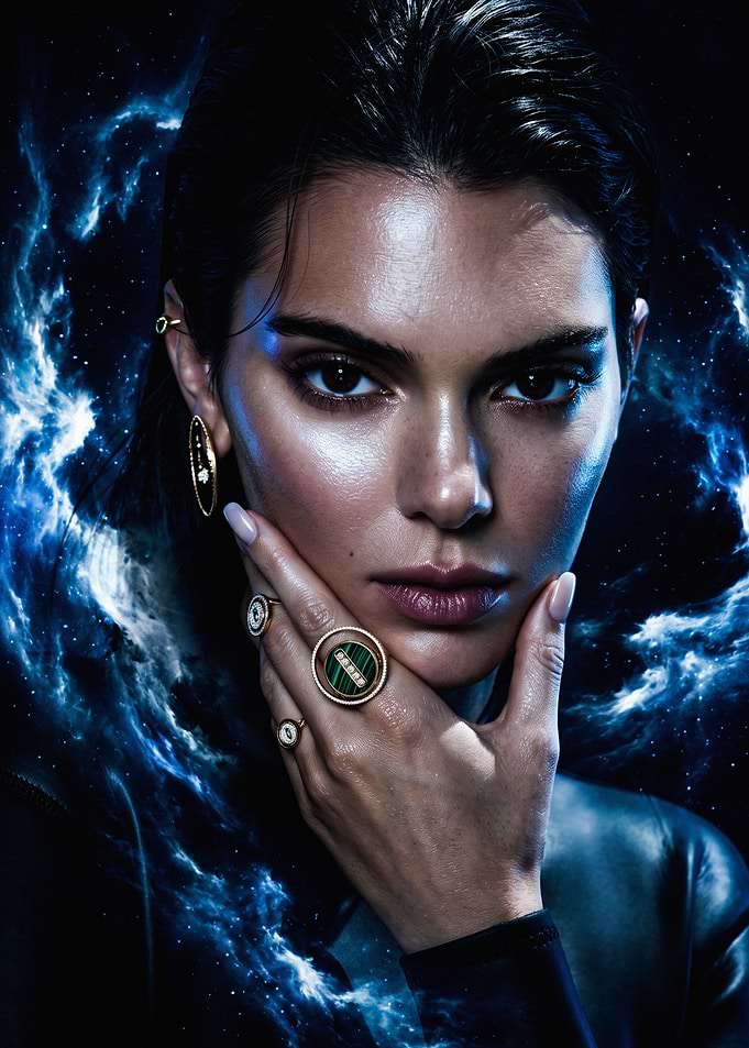 Kendall Jenner Cosmic Jewelry Portrait