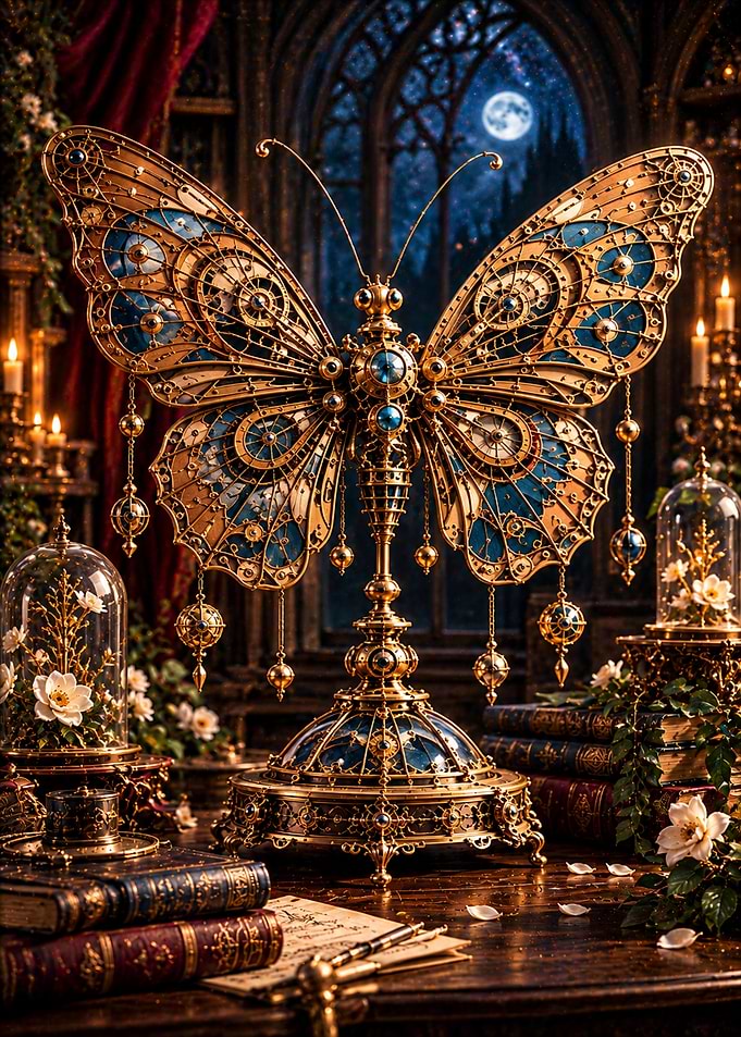 Steampunk Mechanical Butterfly Ornament