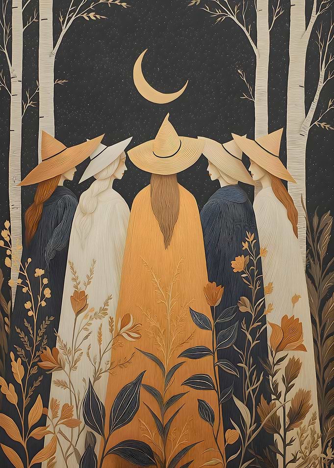 Five Witches Under Crescent Moon