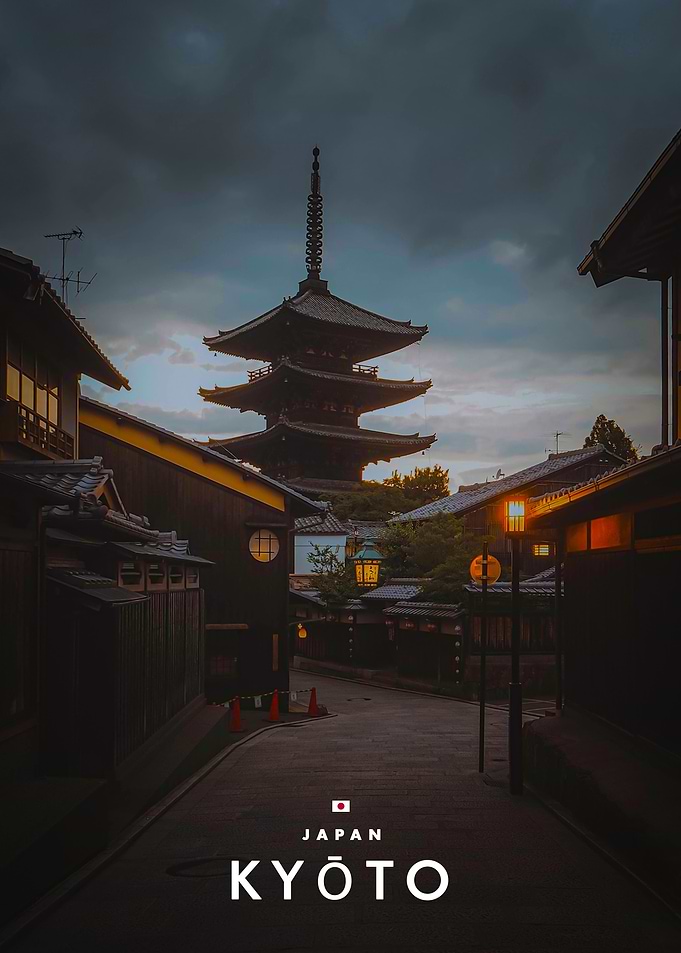 Yasaka Pagoda in Kyoto at Twilight