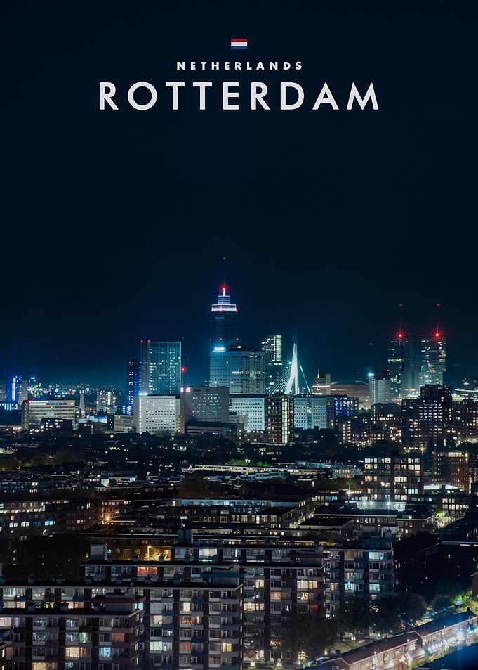 Rotterdam Cityscape at Night