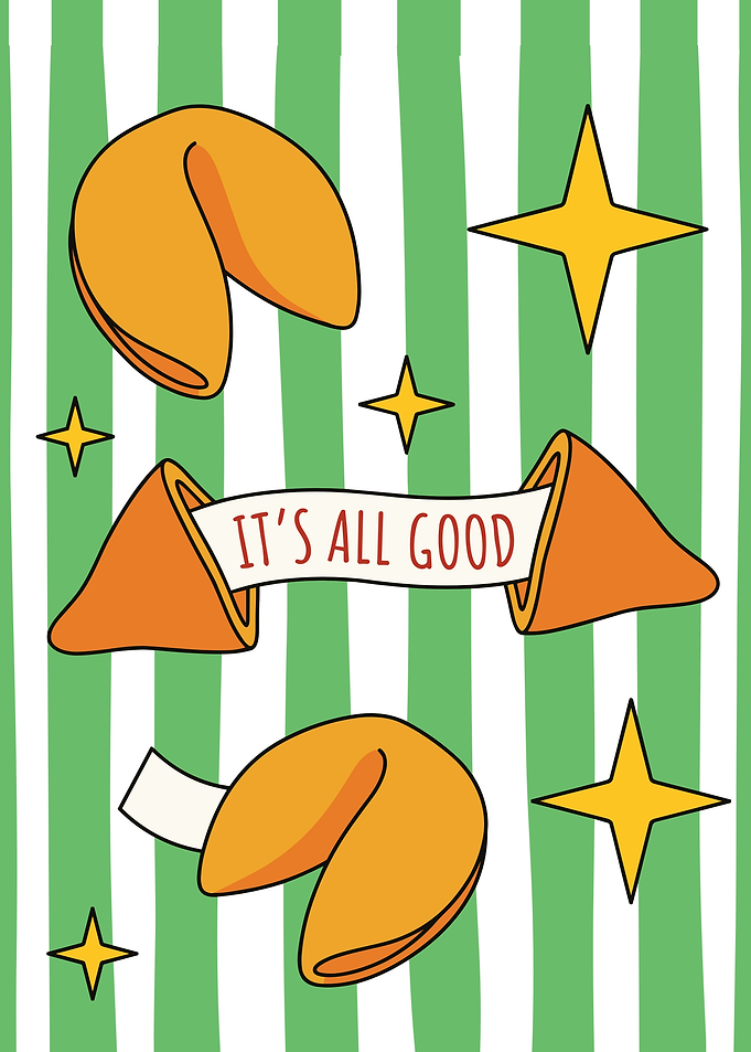It's All Good Fortune Cookie Illustration