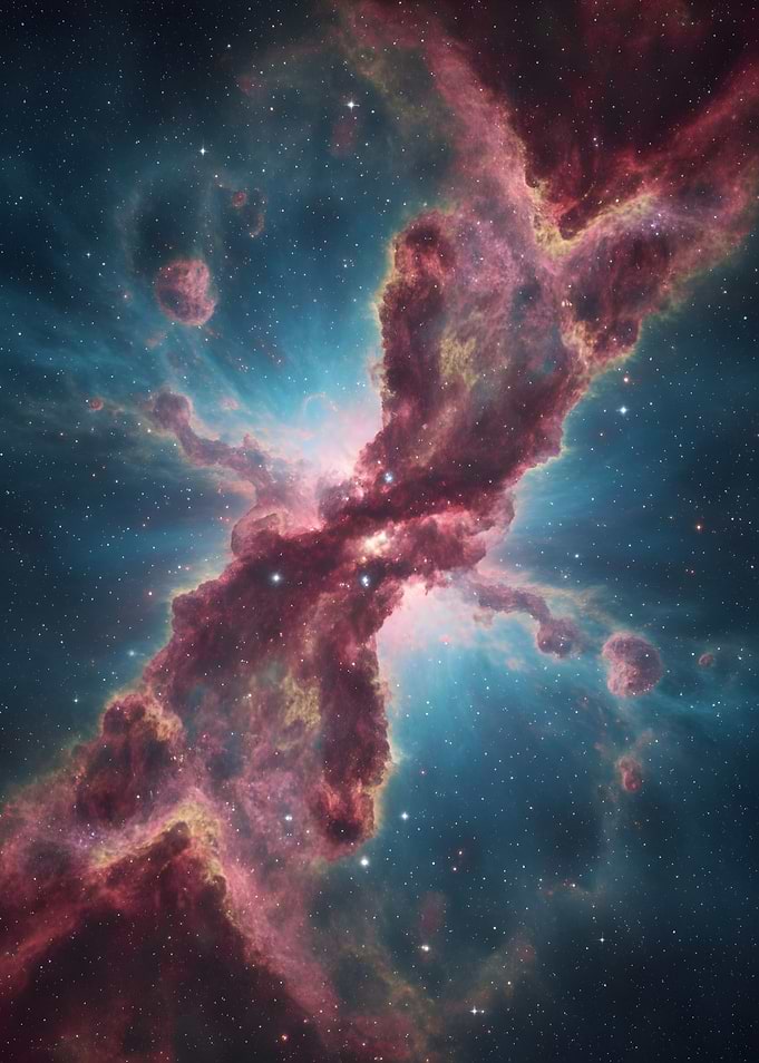 Vibrant Butterfly Nebula in Deep Space