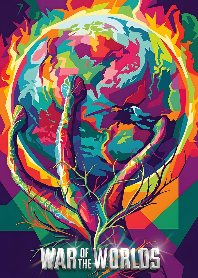 War of the Worlds Pop Art Poster