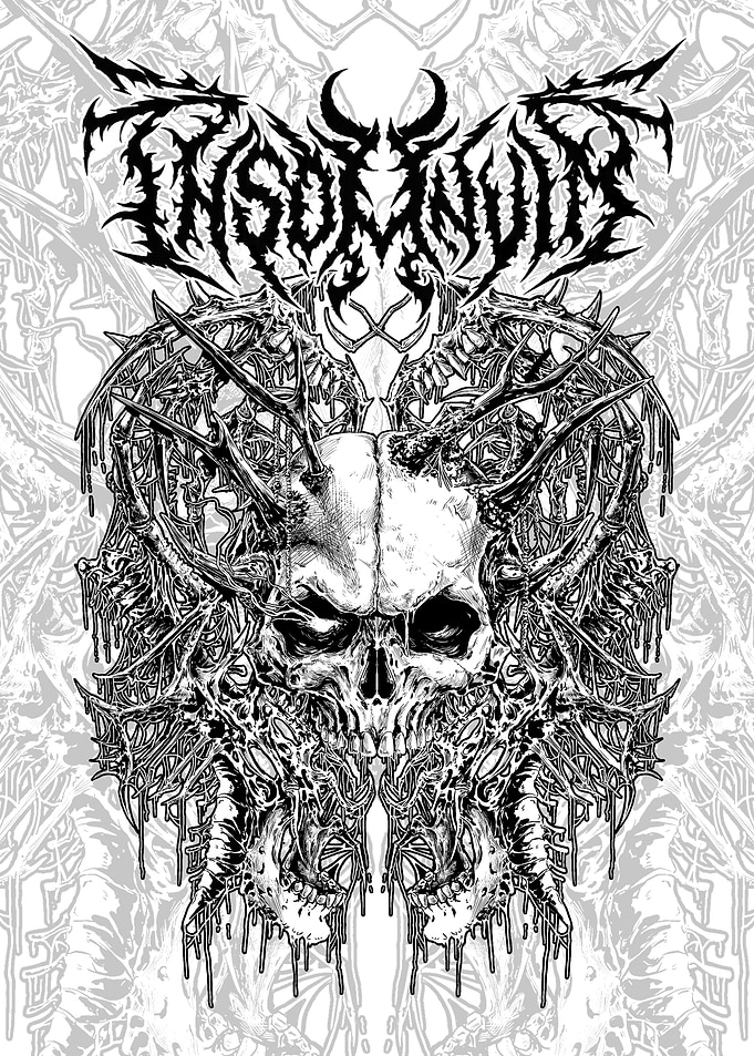 Insomnyum Extreme Metal Skull Illustration