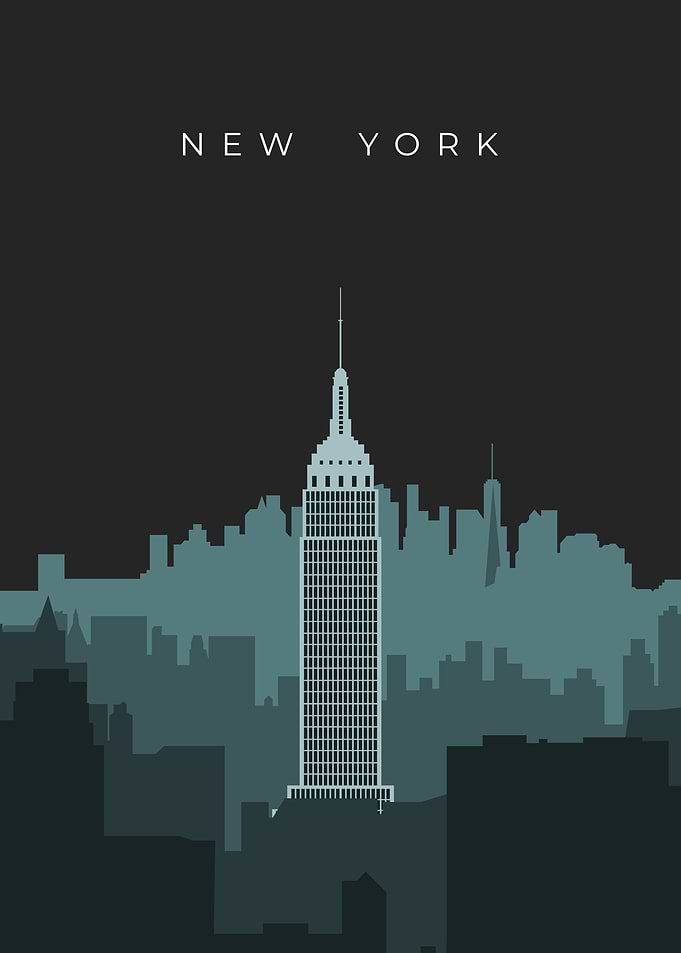 New York City | Minimal Vintage Travel Poster