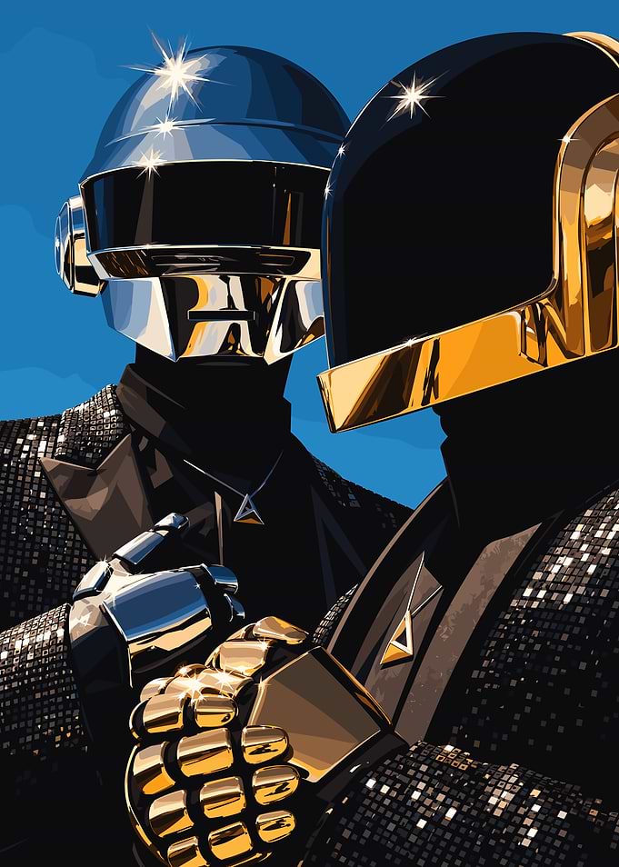 Daft Punk Iconic Robot Duo Portrait