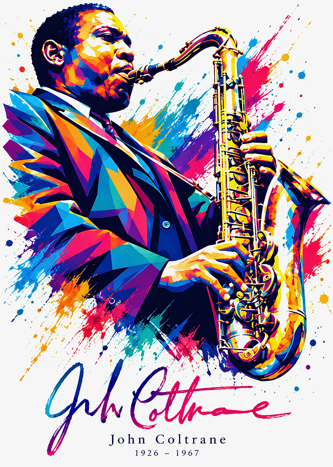 John Coltrane Colorful Pop Art Portrait