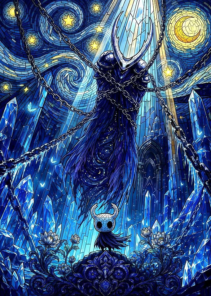Hollow Knight Stained Glass Art