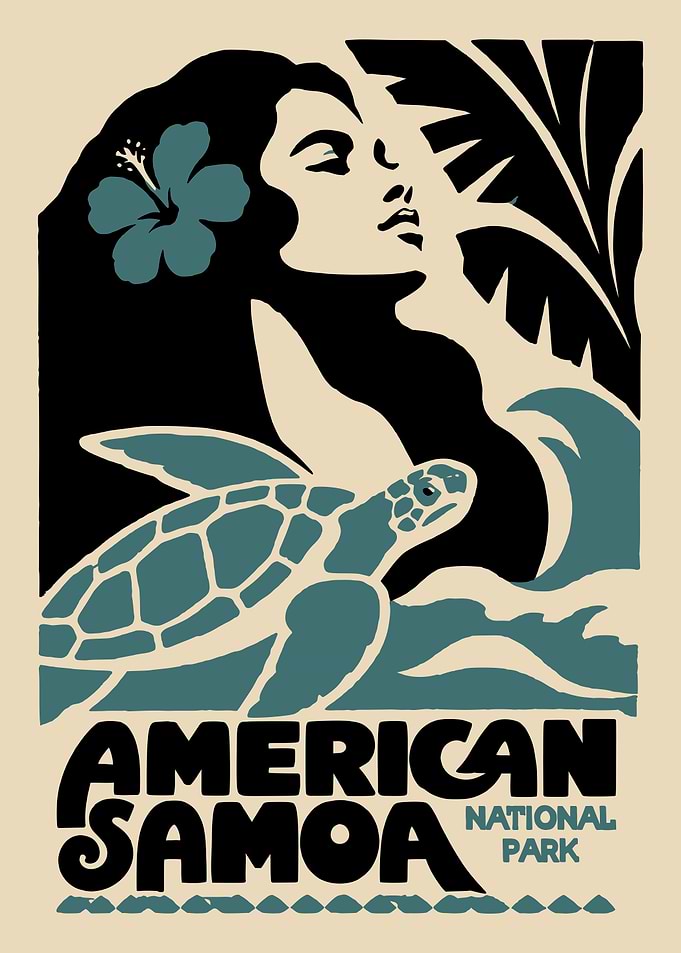 American Samoa National Park Vintage Poster