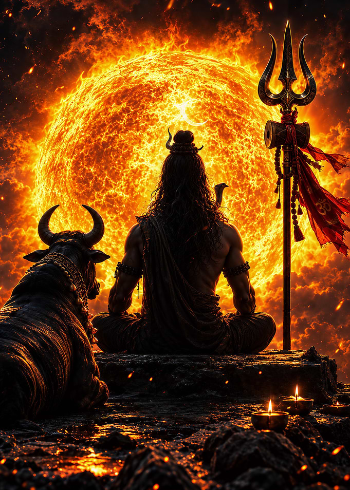 Lord Shiva Mahadev and Nandi | Cosmic Fire Meditation