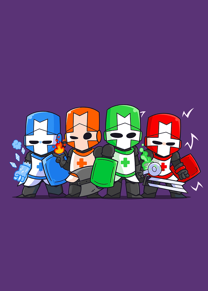 Castle Crashers Knights Chibi Illustration