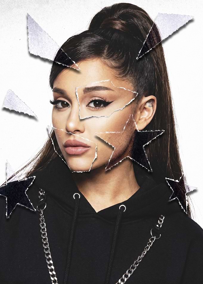 Ariana Grande Torn Paper Portrait