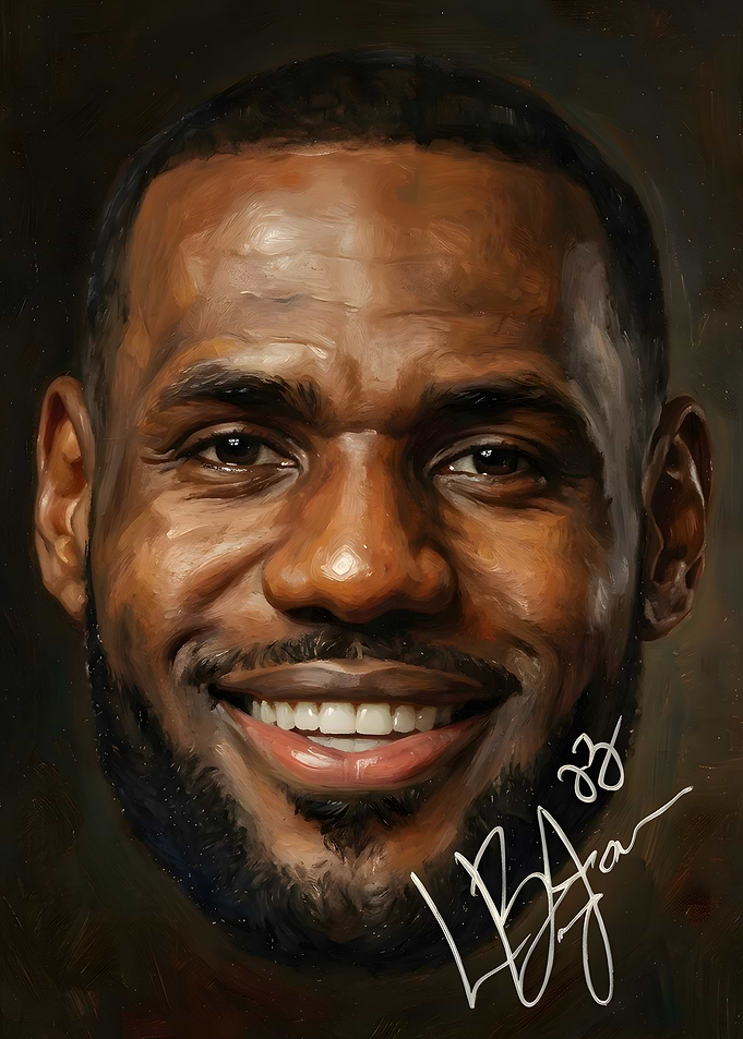LeBron James Oil Painting Portrait