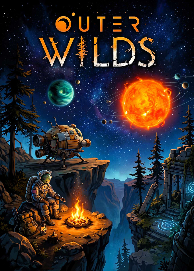 Outer Wilds Space Exploration Poster