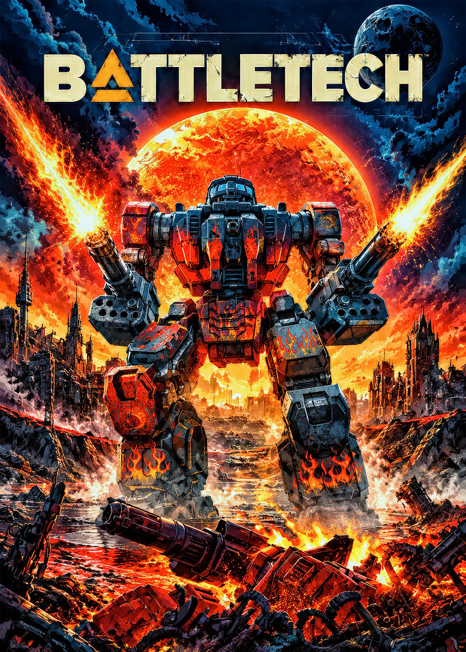 BattleTech Mech Warrior Combat Poster