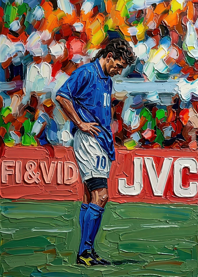Roberto Baggio 1994 World Cup Painting