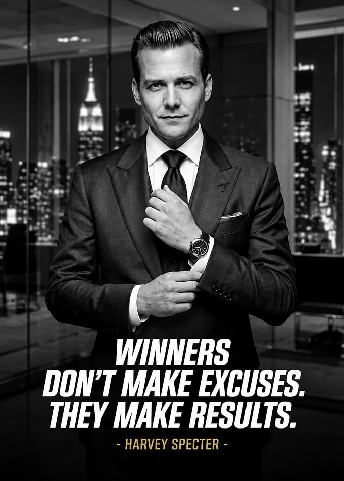 Harvey Specter Inspirational Quote Poster