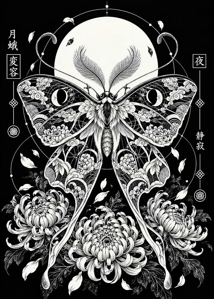 Moon Moth Chrysanthemum Eclipse