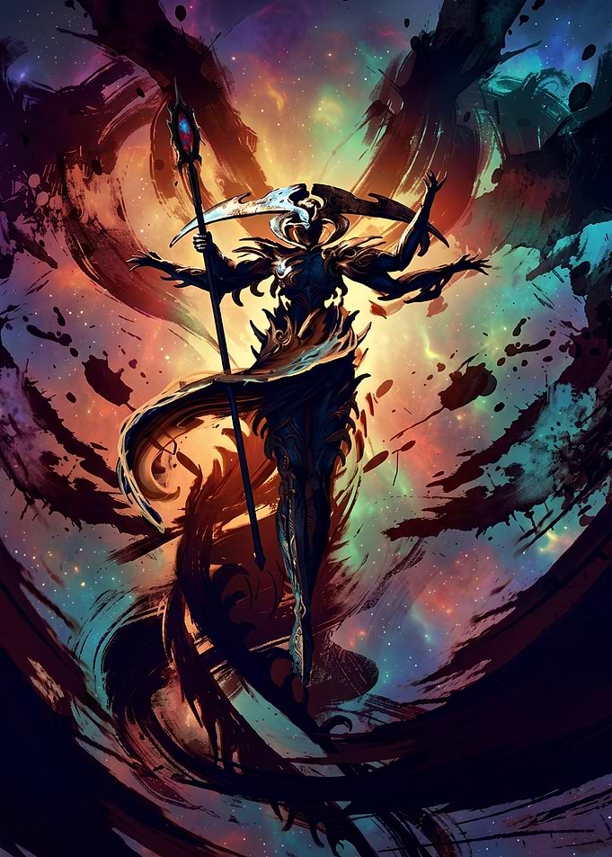 Cosmic Entity with Staff