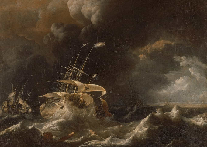 Ludolf Bakhuizen: Ships in a Storm