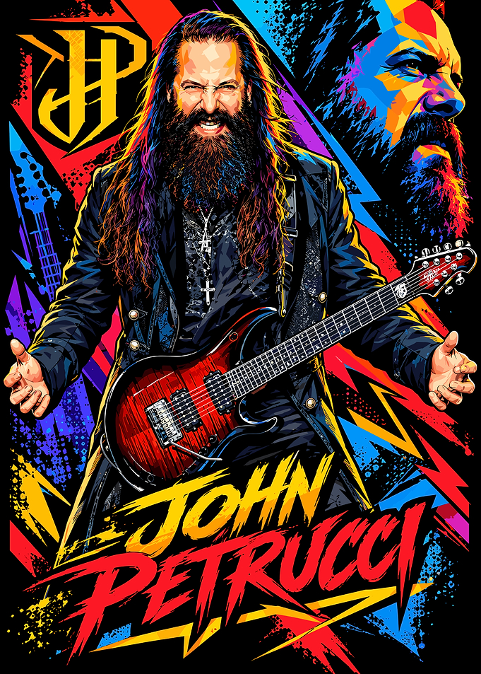 John Petrucci Vibrant Guitarist Portrait