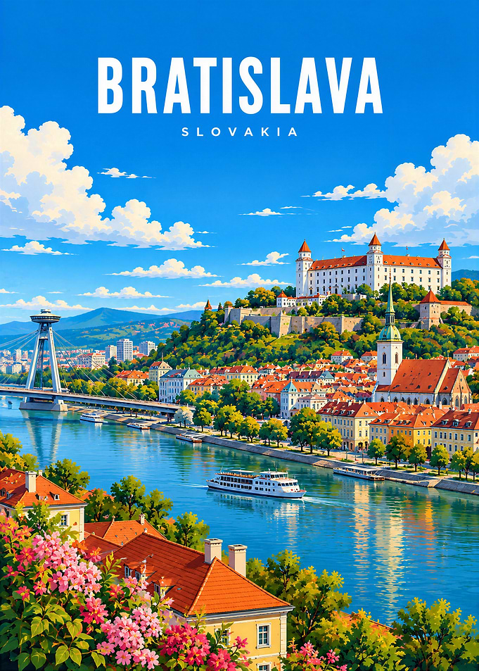 Bratislava Slovakia Travel Poster
